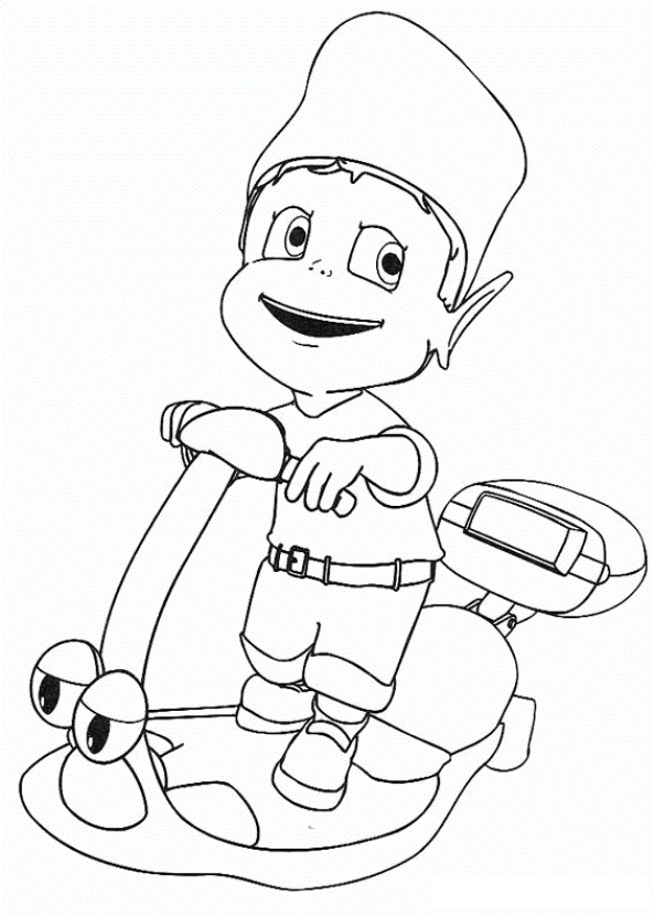 Plansa de colorat cu Adiboo 10 2